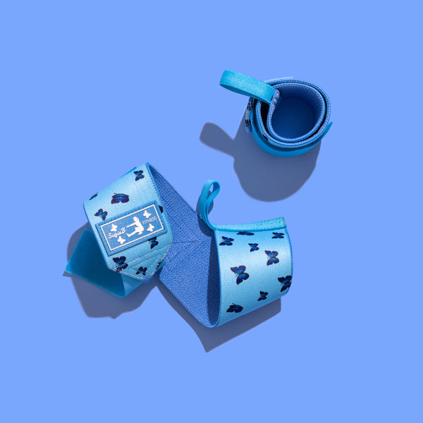 Blue Butterfly Wrist Wraps