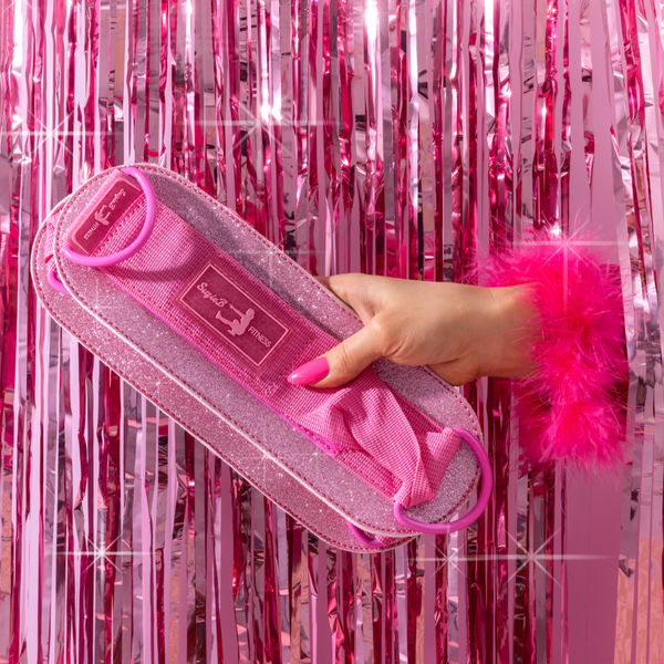 PINK SPARKLE ANKLE STRAPS